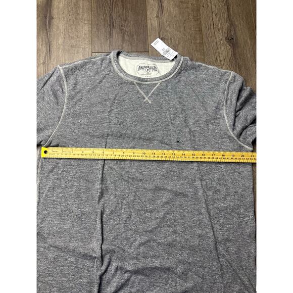 American Eagle Men’s M Gray Long Sleeve Crew Neck Thermal Knit Shirt Casual - Picture 4 of 7